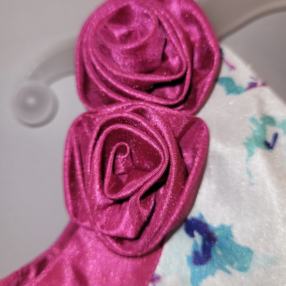 🌷 Vintage Gymboree Dressed Up Family Brunch Fancy Floral Rosette Dress 18-24 - Picture 3 of 8